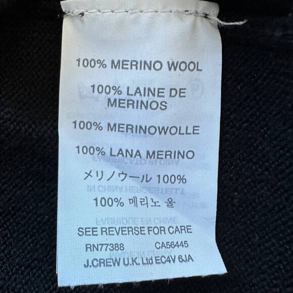 J. Crew Black Merino Wool Cardigan Size XXS - Picture 6 of 8
